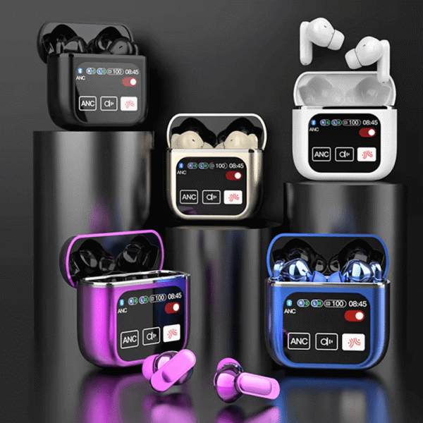 SE60 Tws V5.3 Fones de ouvido True Wireless Stereo Headset Tela sensível ao toque colorida Anc Enc Fones de ouvido com cancelamento de ruído Fones de ouvido de baixa latência - Image 8