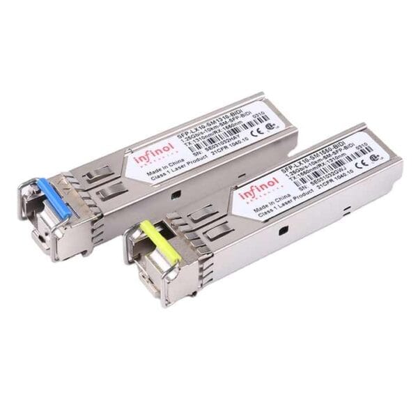 Optical Module Supports BIDI 1.25G SFP 1310nm 10Km Compatible HW SFP-GE-BX-U1-I 02311DMF Dual LC Interface Dual Fiber Module